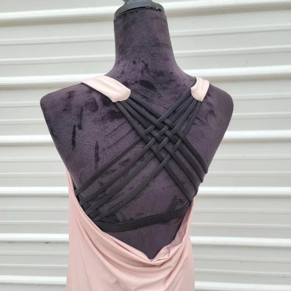 Icyzone Womens Athletic Tank Top Black Blush Pink Racerback Build Bra Insert S - Picture 8 of 11